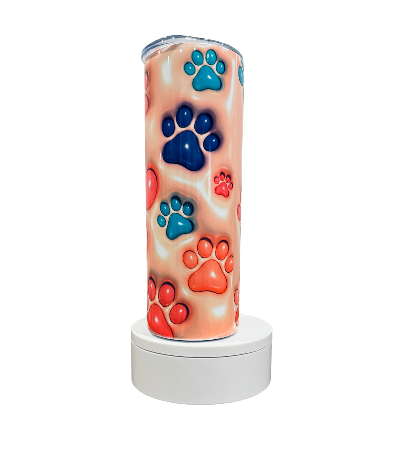 3D Inflated Puff Cat Mom 20oz Skinny Tumbler