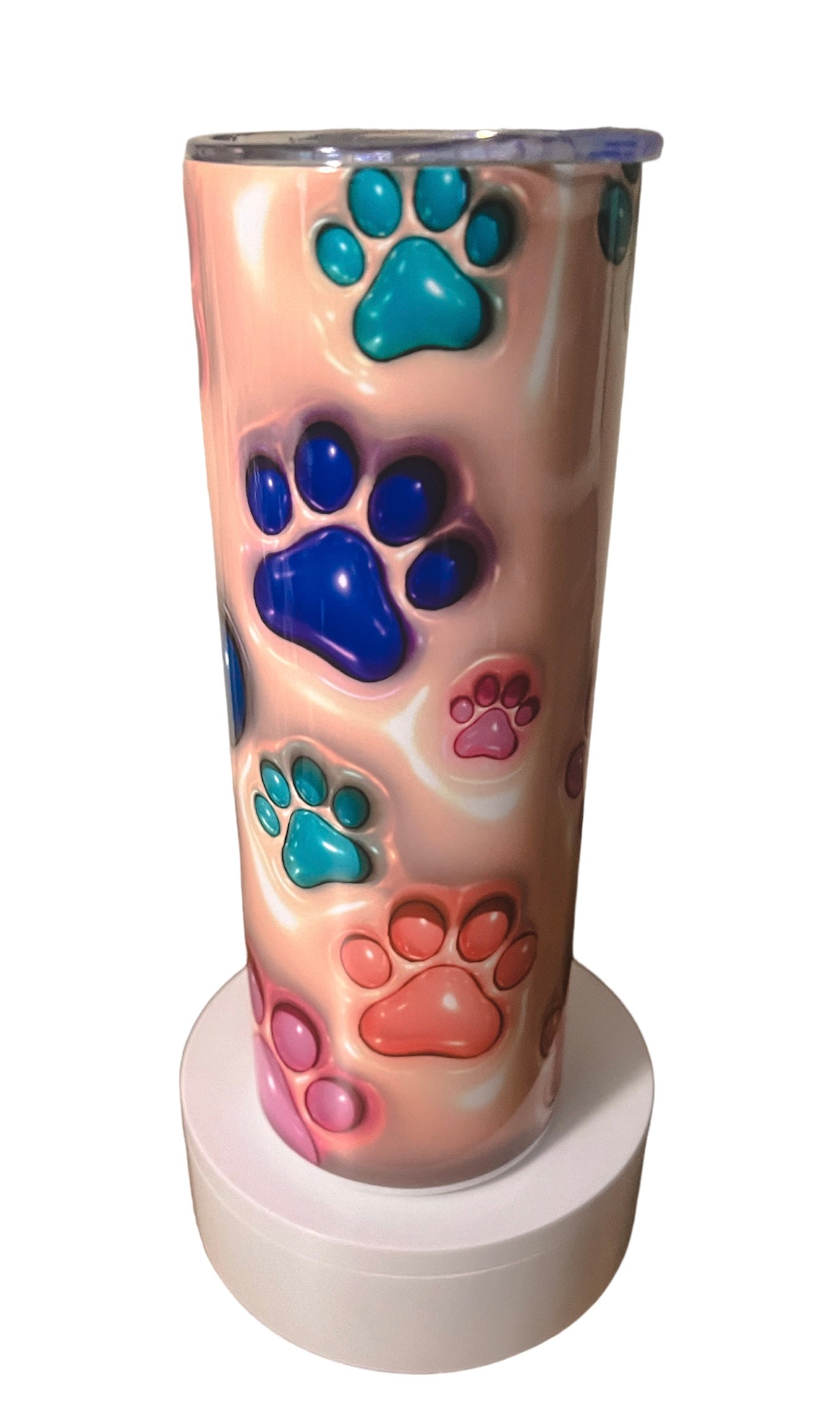 3D Inflated Fur Mom 20oz Skinny Tumbler