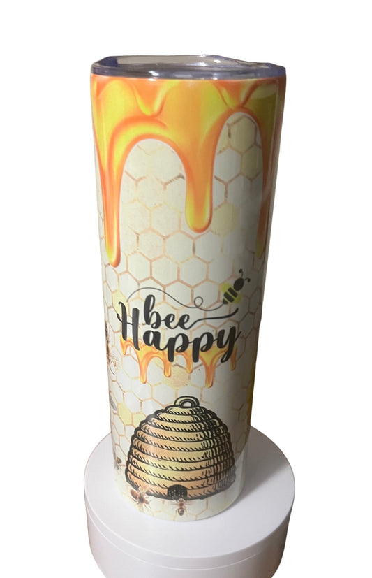 Bee Happy Seamless 20oz Skinny Tumbler