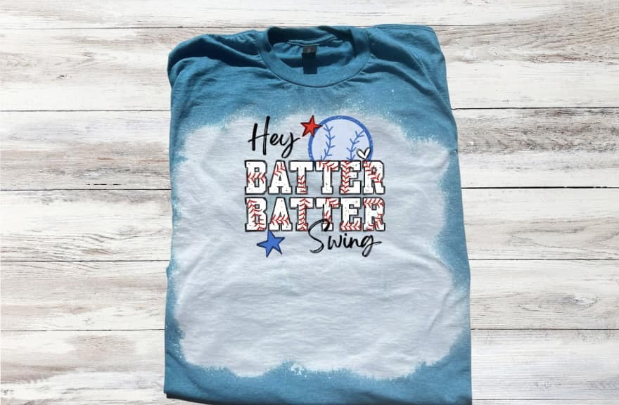 Batter, Batter Swing! Baseball Bleached Short Sleeve T-Shirt