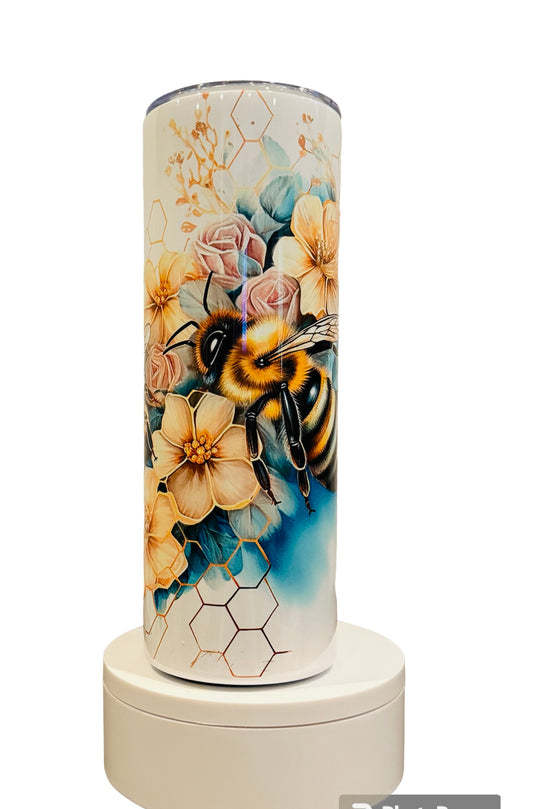 Bee Floral Spring 20oz Skinny Tumbler