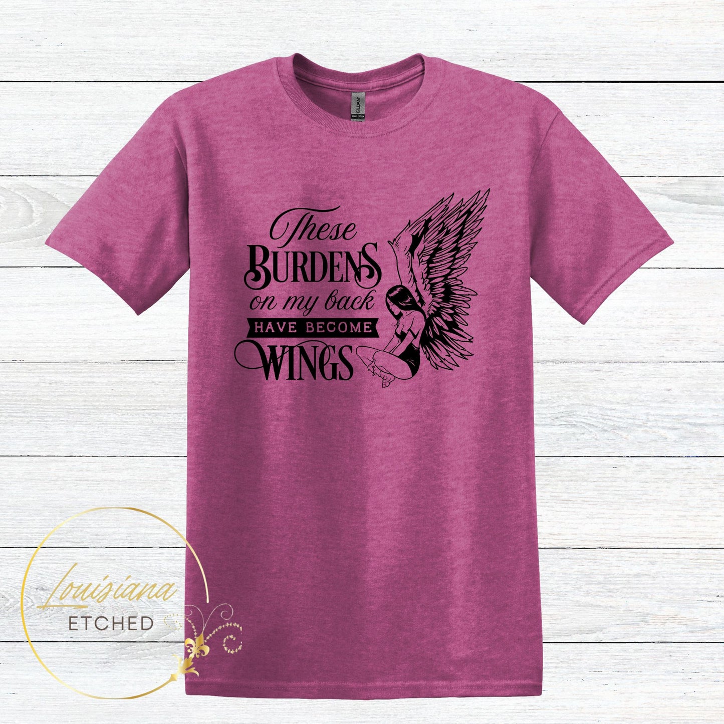 These Burdens on My Back Have Become Wings Inspirational Short Sleeve T-Shirt