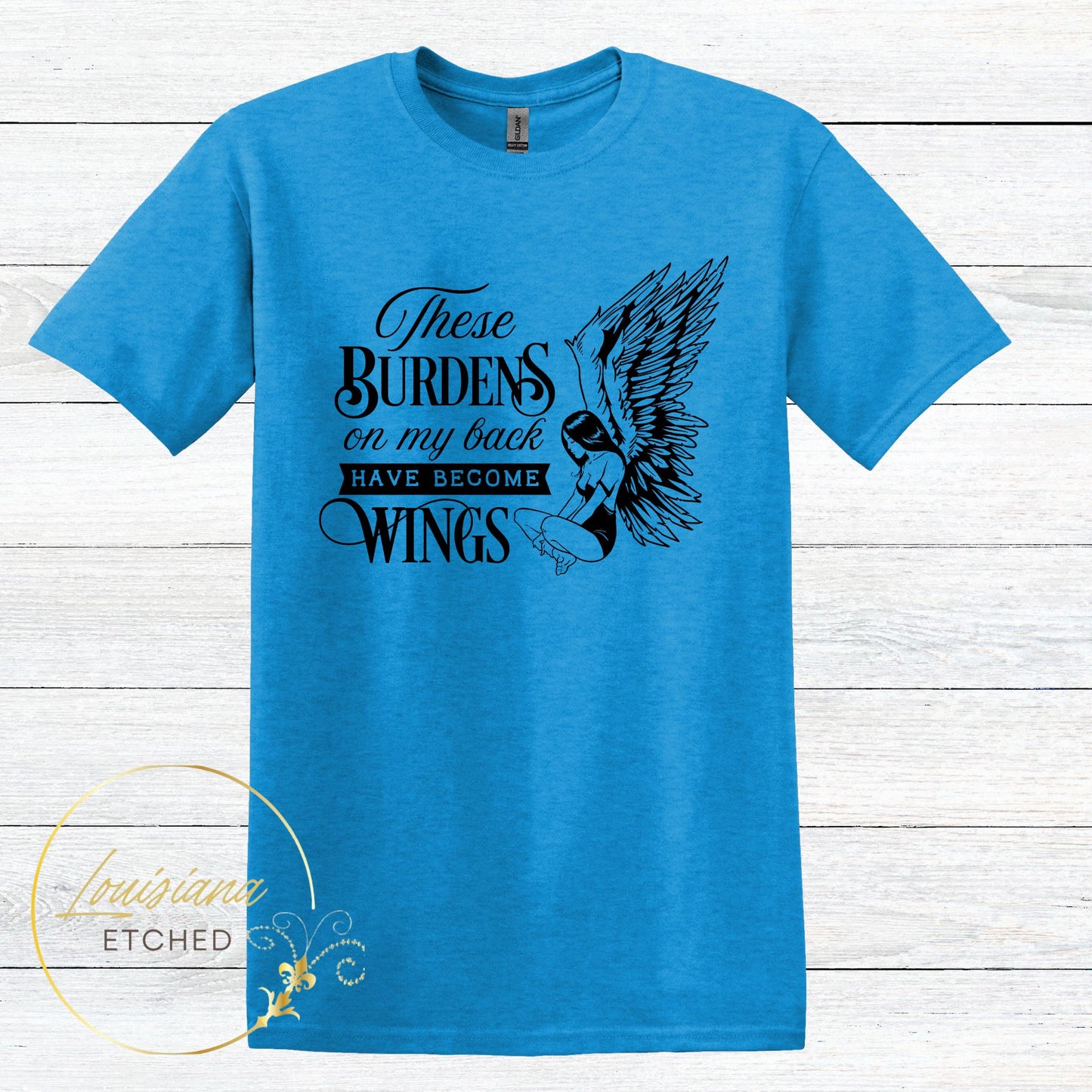 These Burdens on My Back Have Become Wings Inspirational Short Sleeve T-Shirt