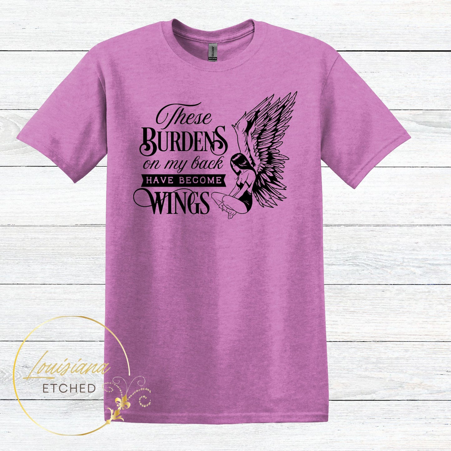 These Burdens on My Back Have Become Wings Inspirational Short Sleeve T-Shirt