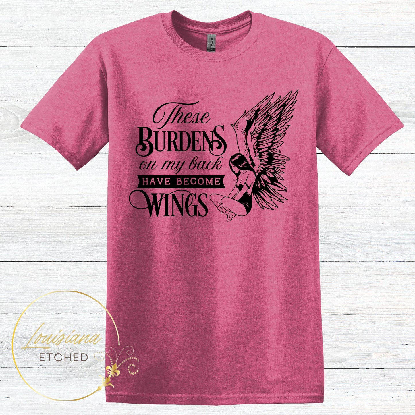 These Burdens on My Back Have Become Wings Inspirational Short Sleeve T-Shirt