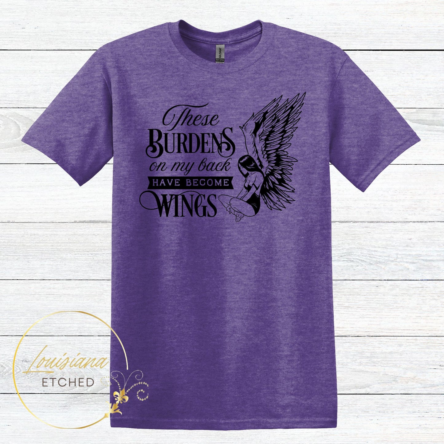 These Burdens on My Back Have Become Wings Inspirational Short Sleeve T-Shirt