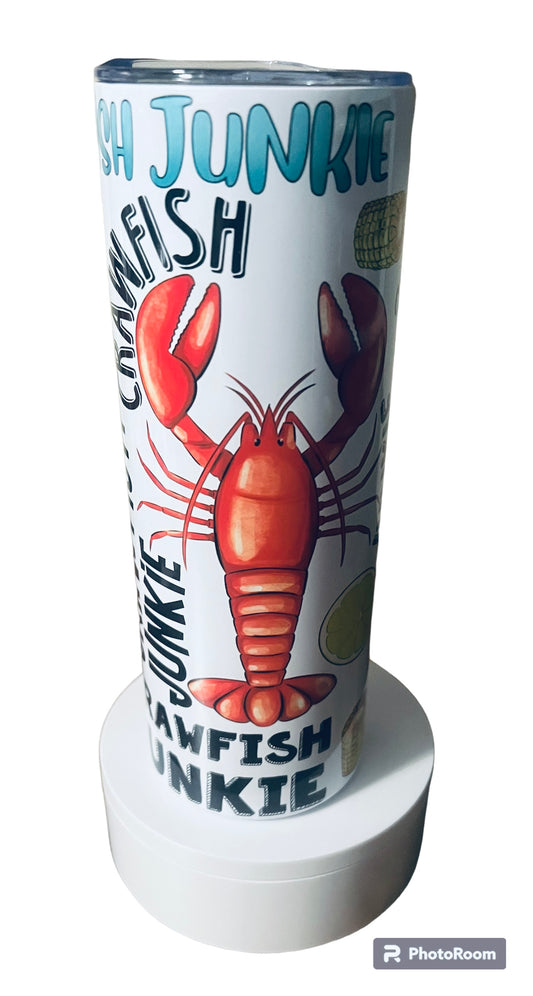 Crawfish Junkie 20oz Skinny Tumbler