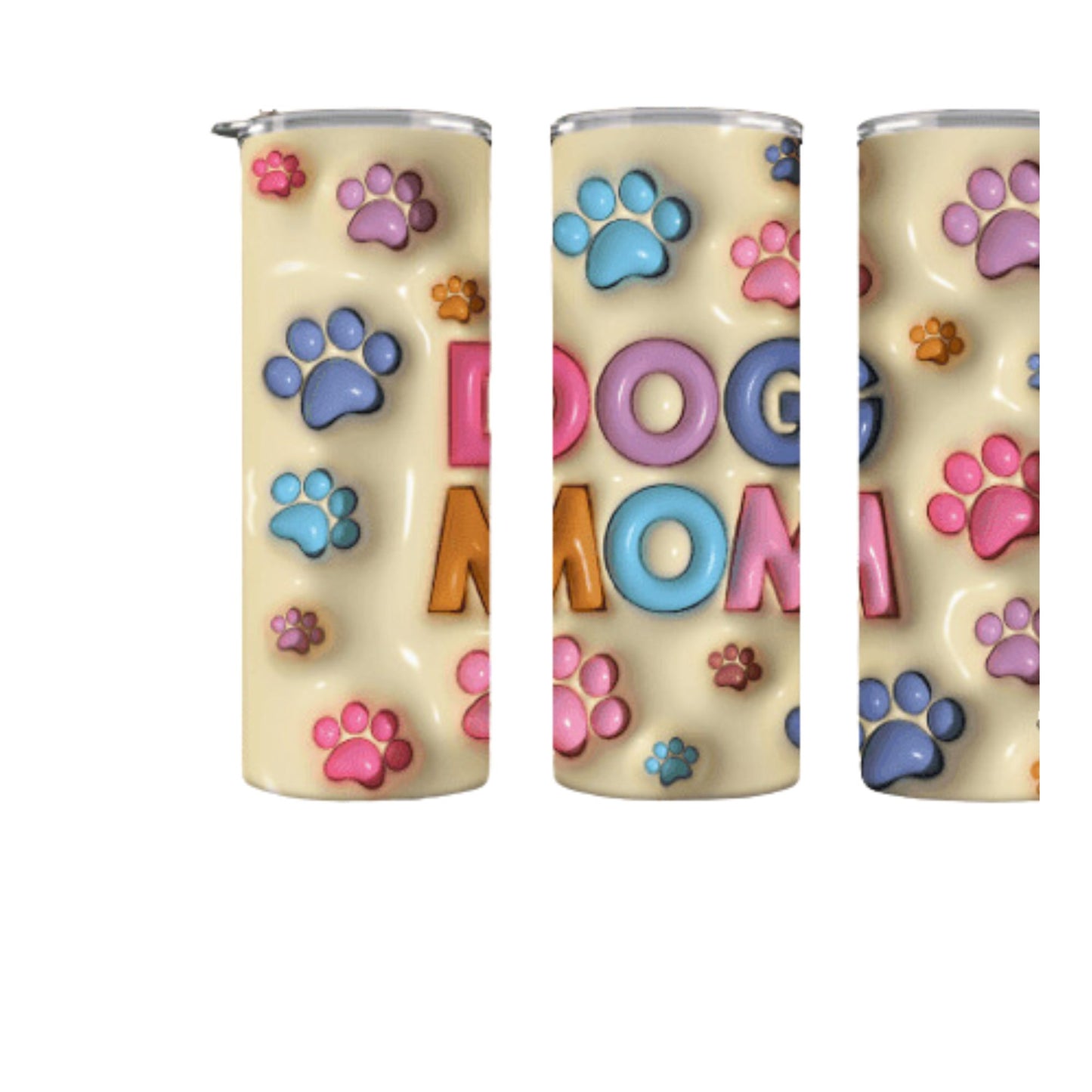 3D Inflated Dog Mom 20oz Skinny Tumbler