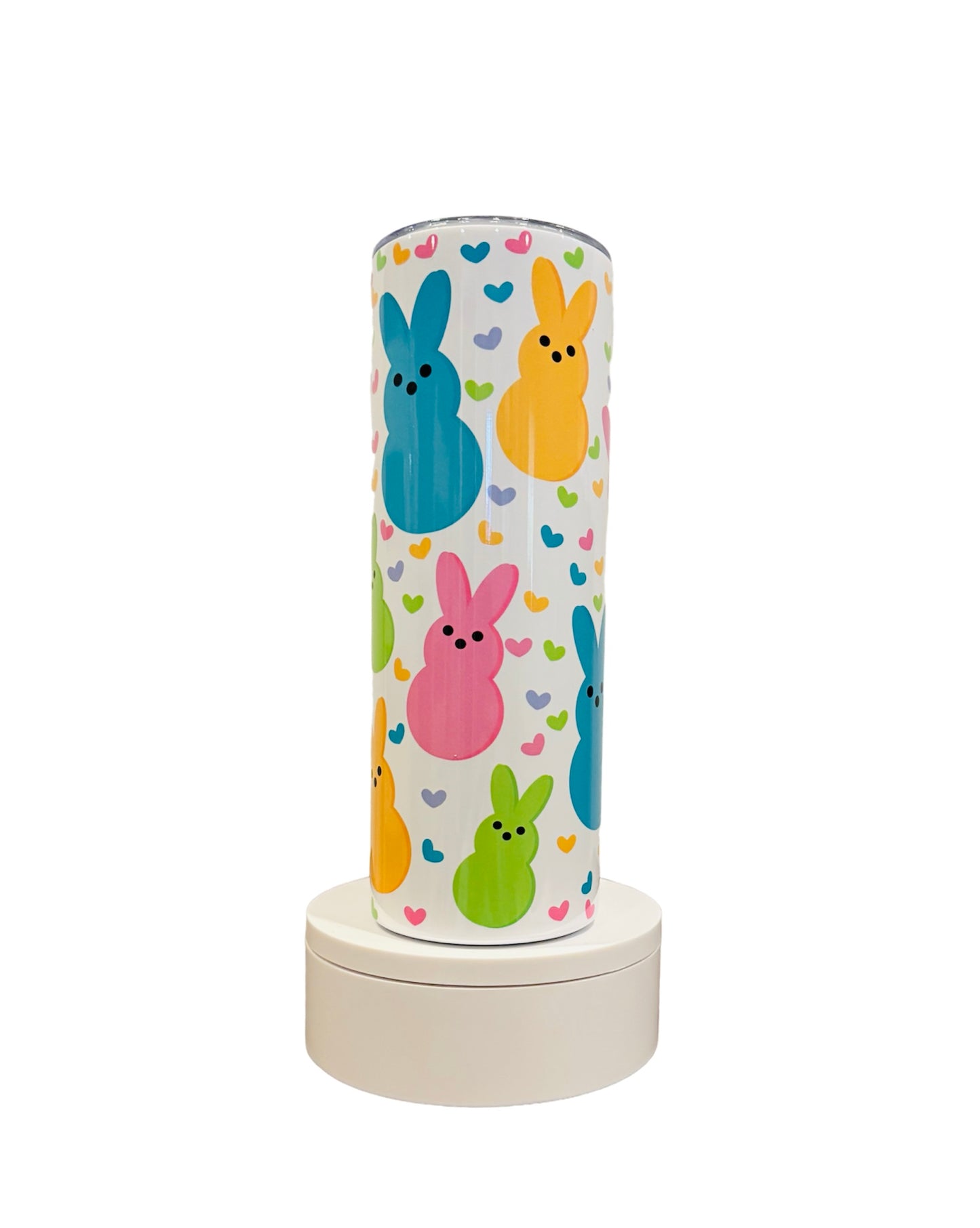 Easter Peeps Bunny Rabbit Pastel Colors 20oz Skinny Tumbler