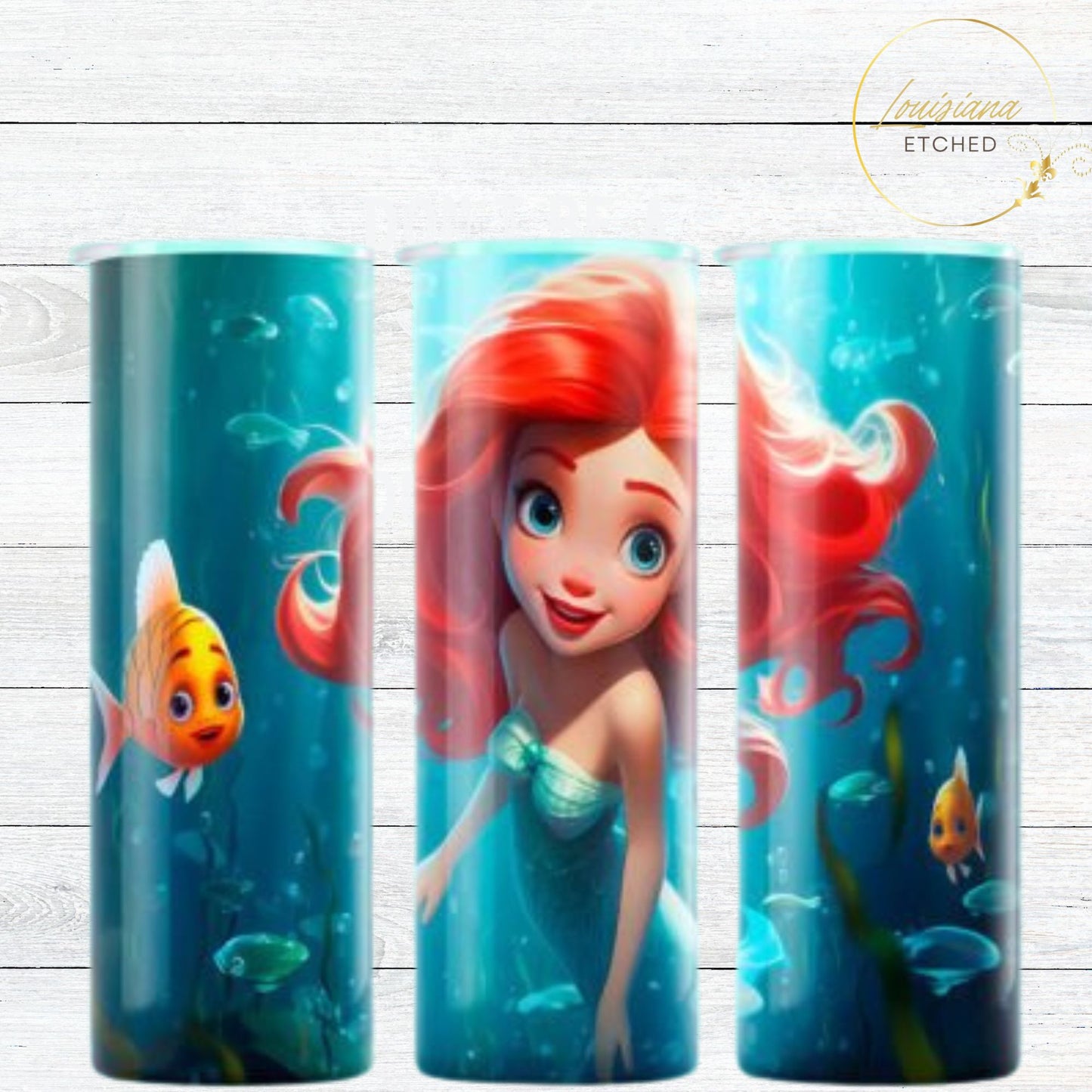 Colorful Mermaid Under the Sea Kids 20oz Skinny Tumbler