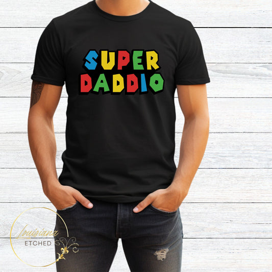 Super Daddio Father's Day Gamer DTF Short Sleeve T-Shirt